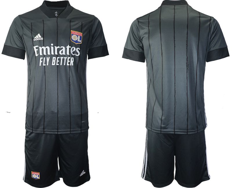 Men 2020-2021 club Olympique Lyonnais away black Soccer Jerseys->other club jersey->Soccer Club Jersey